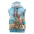 Christmas In July Sleeveless Zip Hoodie I Am The Flamingo Elf - undefined