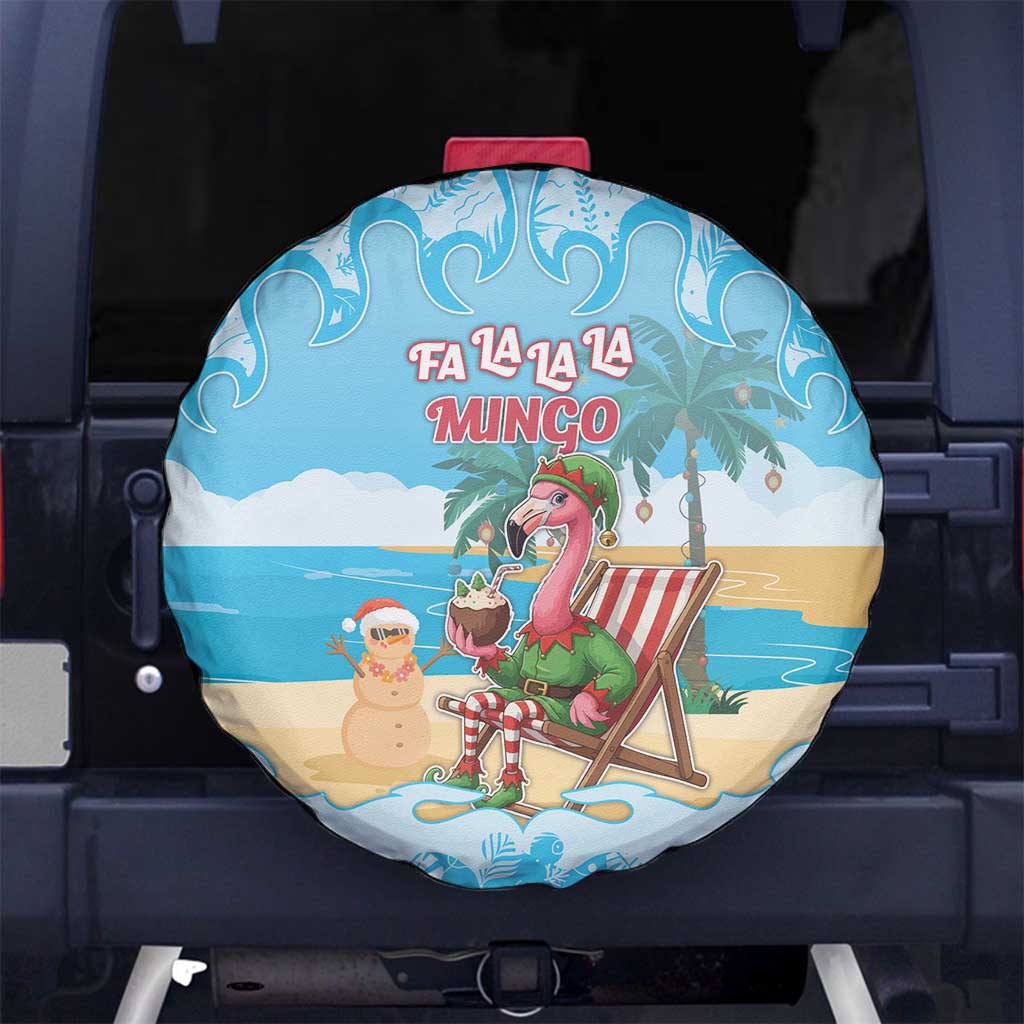 Christmas In July Spare Tire Cover I Am The Flamingo Elf - Wonder Print Shop