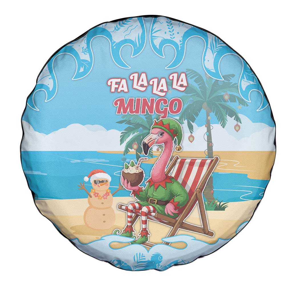 Christmas In July Spare Tire Cover I Am The Flamingo Elf - Wonder Print Shop