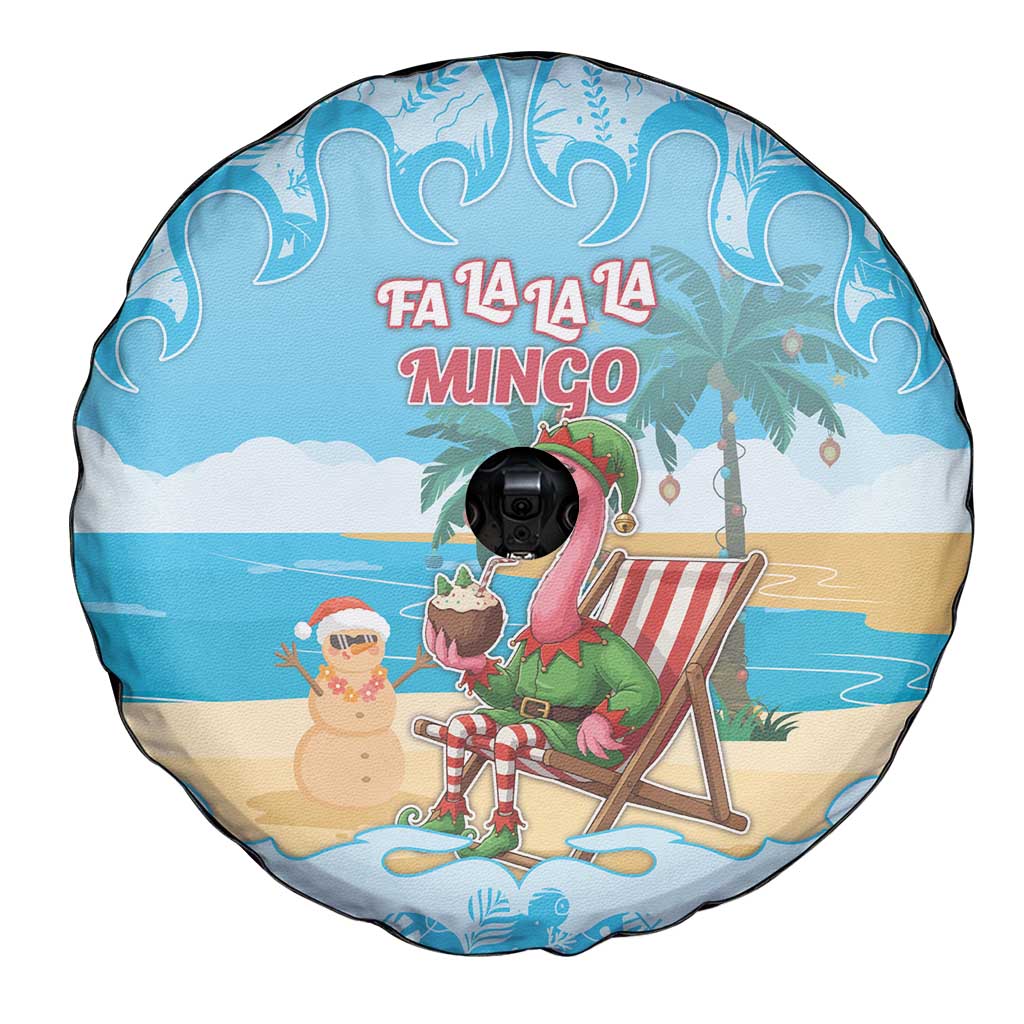 Christmas In July Spare Tire Cover I Am The Flamingo Elf - Wonder Print Shop