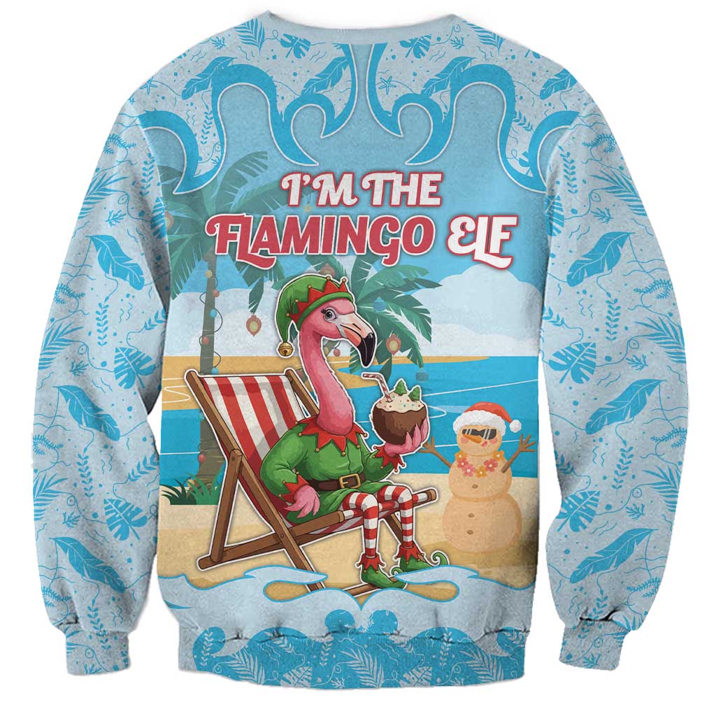 Christmas In July Sweatshirt I Am The Flamingo Elf - Wonder Print Shop