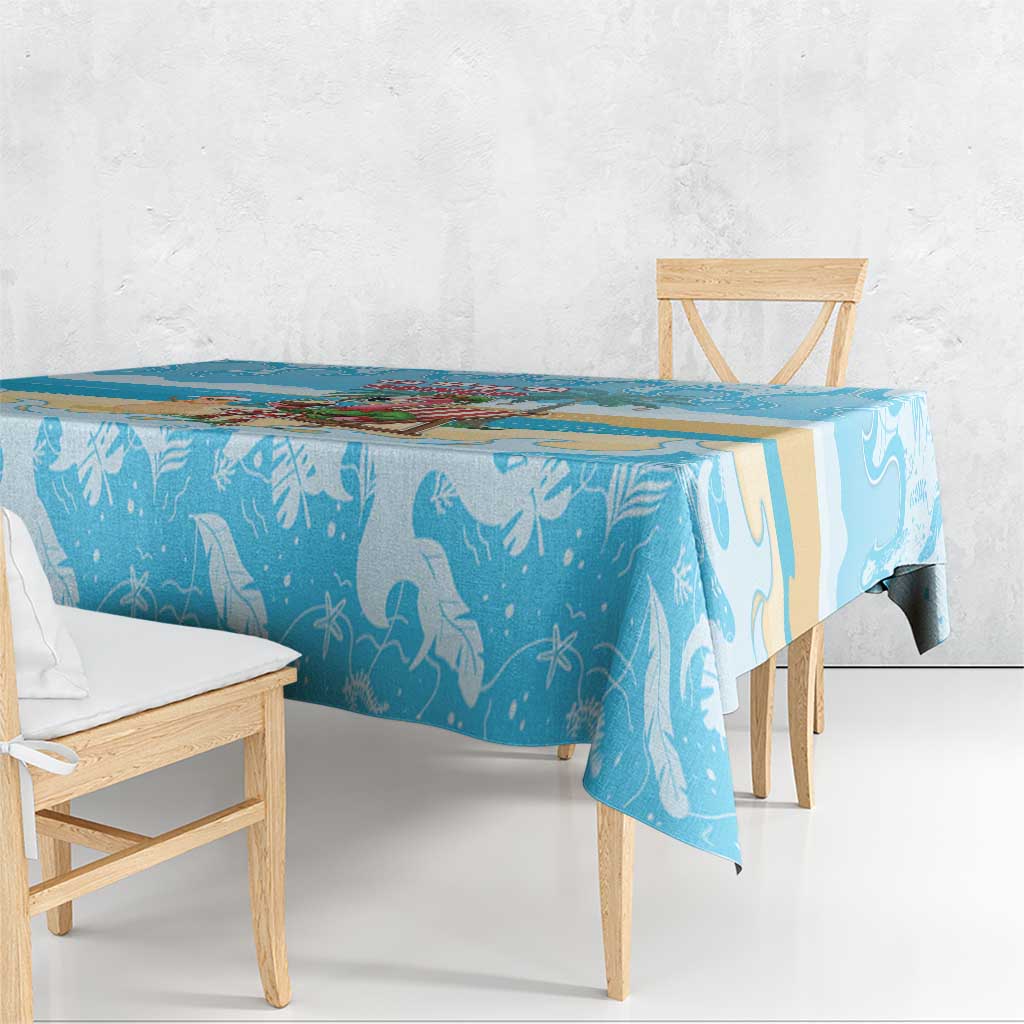 Christmas In July Tablecloth I Am The Flamingo Elf - Wonder Print Shop