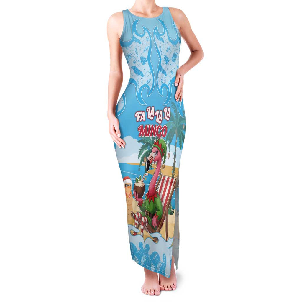Christmas In July Tank Maxi Dress I Am The Flamingo Elf - Wonder Print Shop