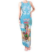 Christmas In July Tank Maxi Dress I Am The Flamingo Elf - Wonder Print Shop