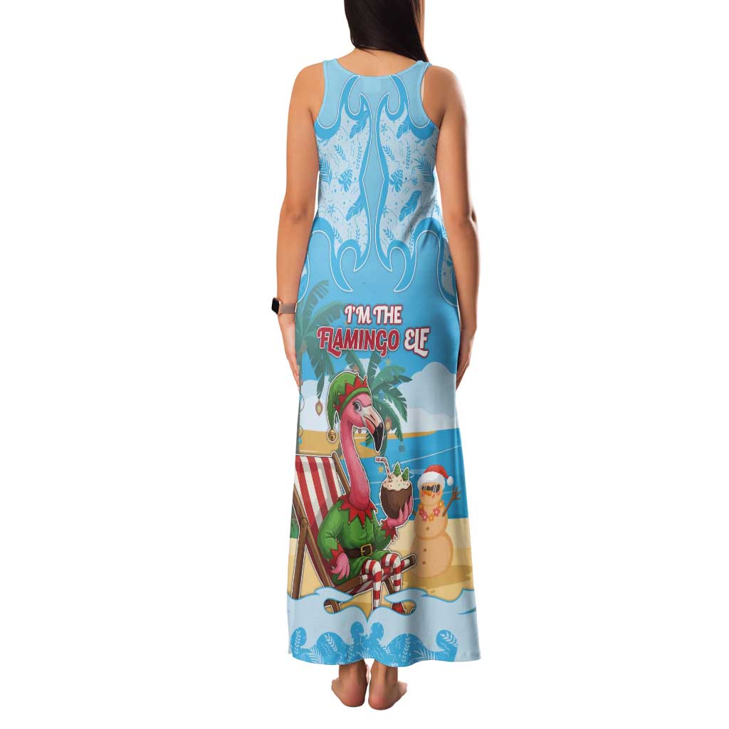 Christmas In July Tank Maxi Dress I Am The Flamingo Elf - Wonder Print Shop