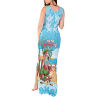 Christmas In July Tank Maxi Dress I Am The Flamingo Elf - Wonder Print Shop