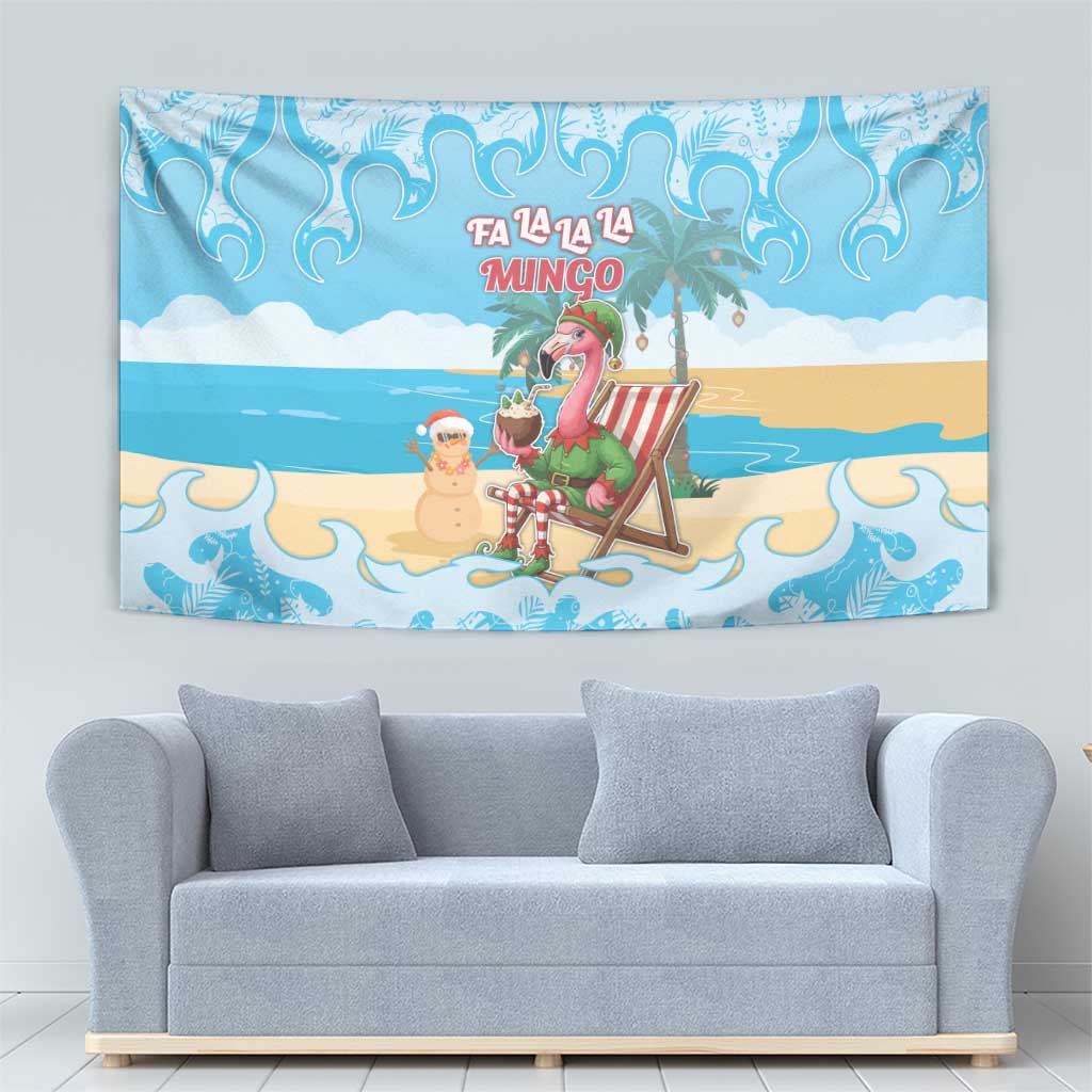 Christmas In July Tapestry I Am The Flamingo Elf - Wonder Print Shop