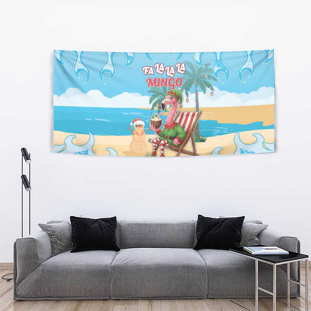 Christmas In July Tapestry I Am The Flamingo Elf - Wonder Print Shop