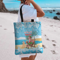 Christmas In July Tote Bag I Am The Flamingo Elf - Wonder Print Shop