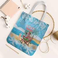 Christmas In July Tote Bag I Am The Flamingo Elf - Wonder Print Shop
