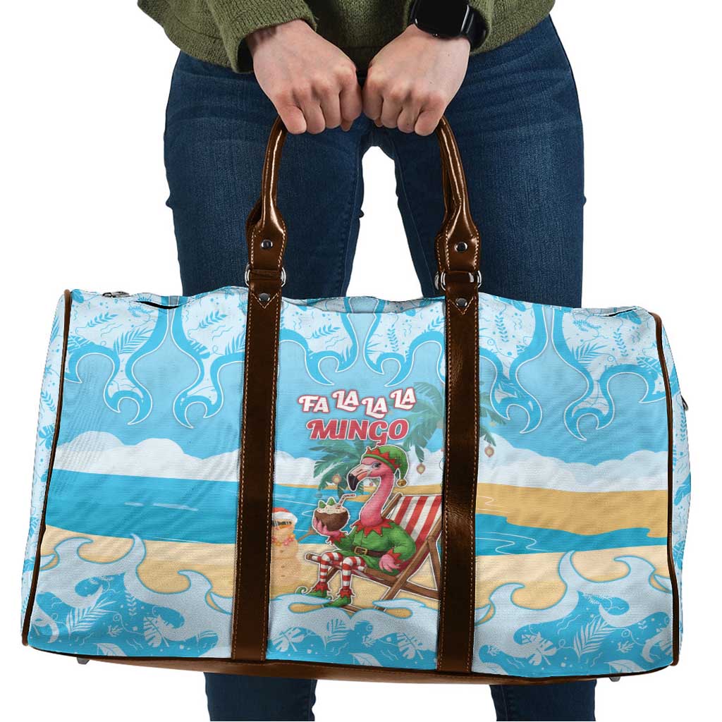 Christmas In July Travel Bag I Am The Flamingo Elf - undefined
