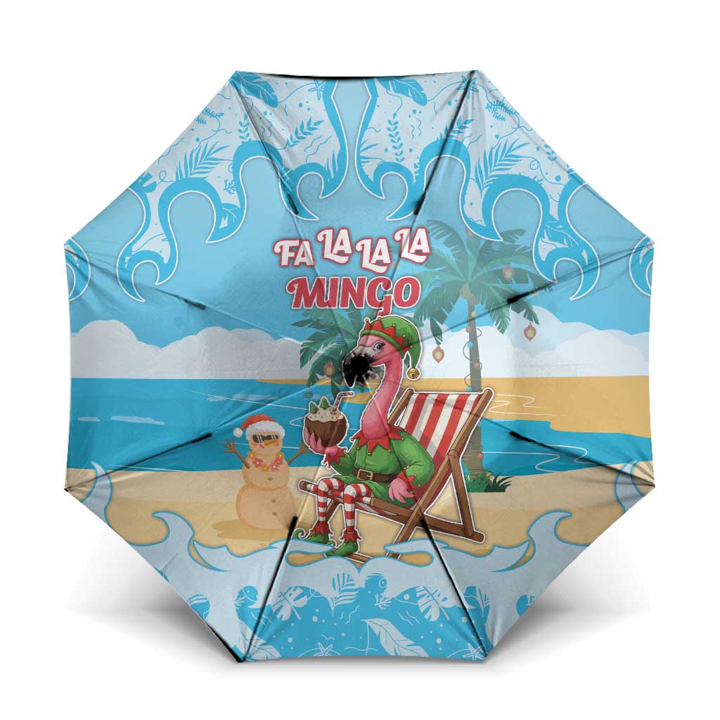 Christmas In July Umbrella I Am The Flamingo Elf - Wonder Print Shop