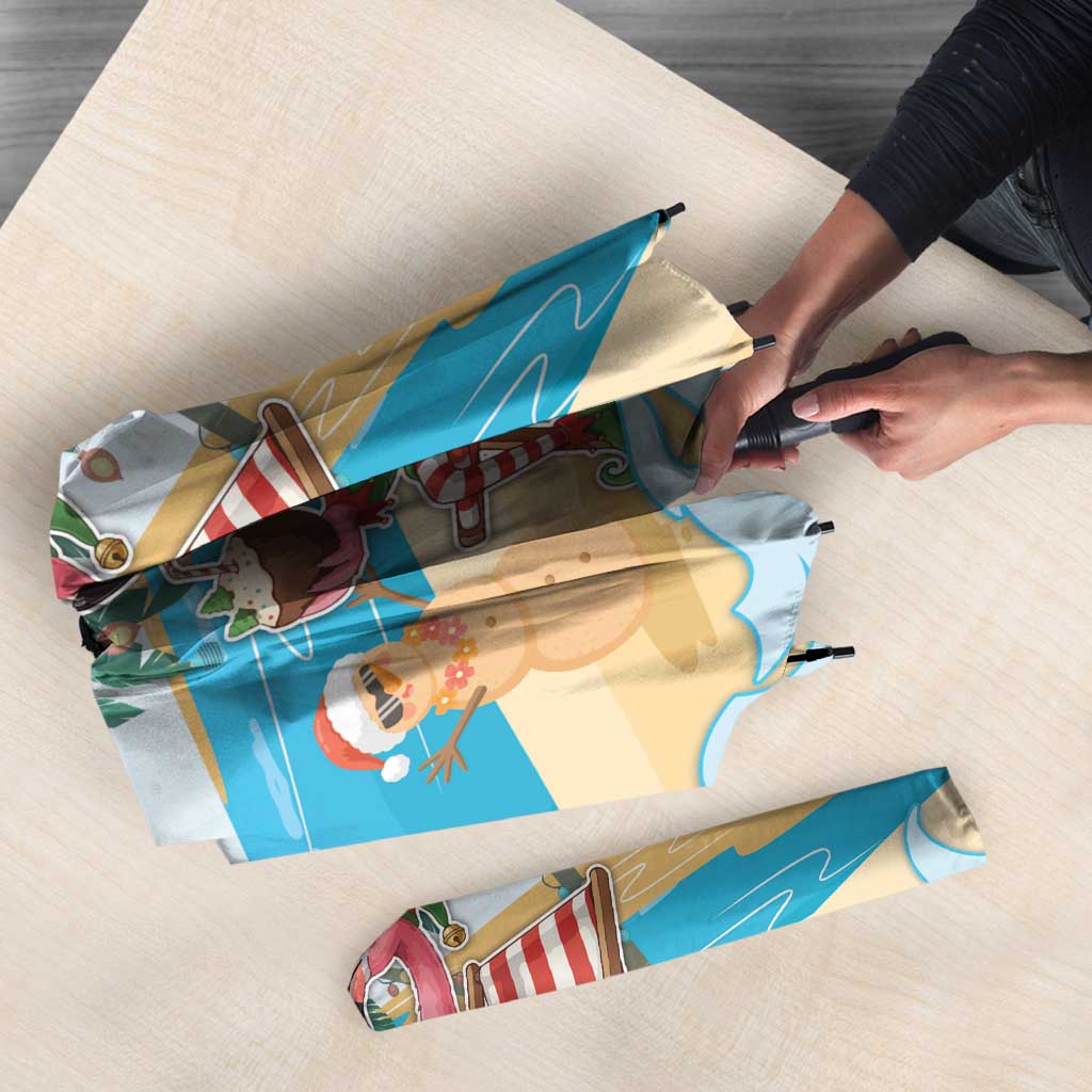 Christmas In July Umbrella I Am The Flamingo Elf - Wonder Print Shop