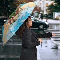 Christmas In July Umbrella I Am The Flamingo Elf - Wonder Print Shop