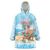 Christmas In July Wearable Blanket Hoodie I Am The Flamingo Elf - Wonder Print Shop