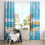 Christmas In July Window Curtain I Am The Flamingo Elf - Wonder Print Shop