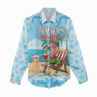 Christmas In July Women Casual Shirt I Am The Flamingo Elf - Wonder Print Shop