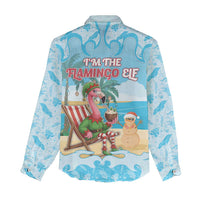 Christmas In July Women Casual Shirt I Am The Flamingo Elf - Wonder Print Shop