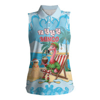 Christmas In July Women Sleeveless Polo Shirt I Am The Flamingo Elf - Wonder Print Shop