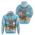 Christmas In July Zip Hoodie I Am The Flamingo Elf - Wonder Print Shop