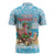 Christmas In July Zipper Polo Shirt I Am The Flamingo Elf - Wonder Print Shop
