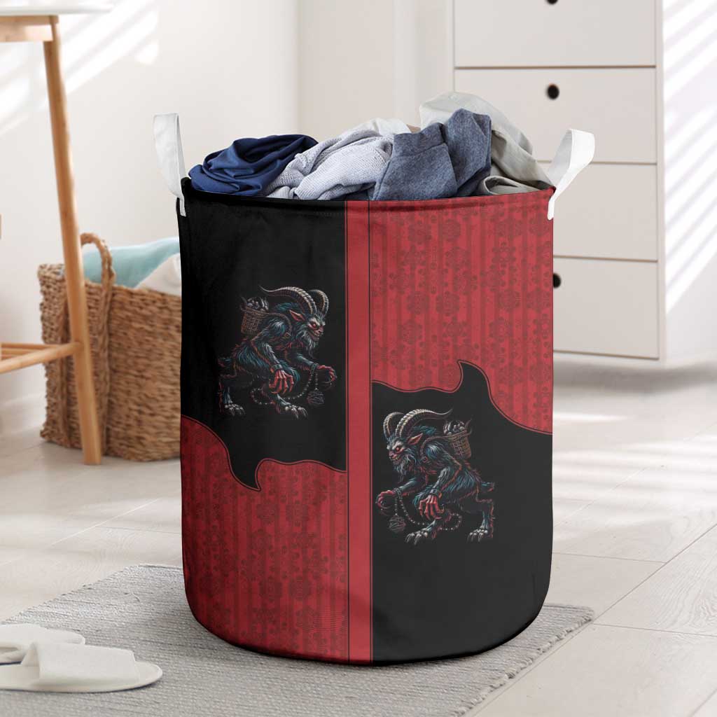 Western Yoke Laundry Basket Krampus Christmas Horror Style - Wonder Print Shop