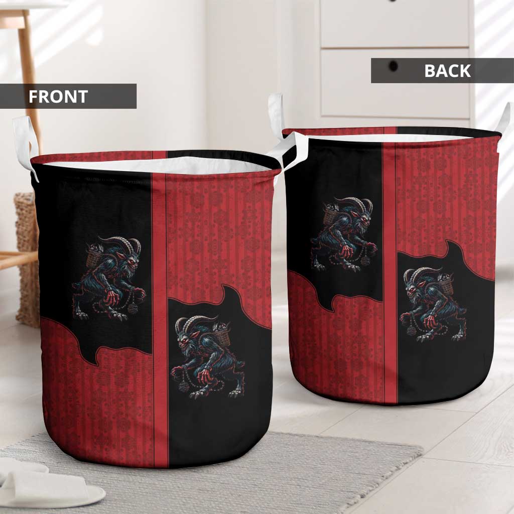 Western Yoke Laundry Basket Krampus Christmas Horror Style - Wonder Print Shop