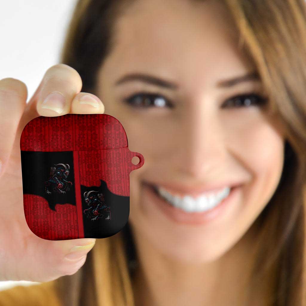 Western Yoke AirPods Case Krampus Christmas Horror Style - Wonder Print Shop