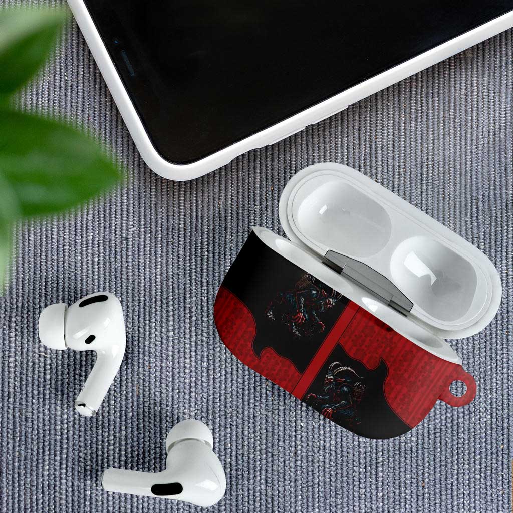 Western Yoke AirPods Case Krampus Christmas Horror Style - Wonder Print Shop