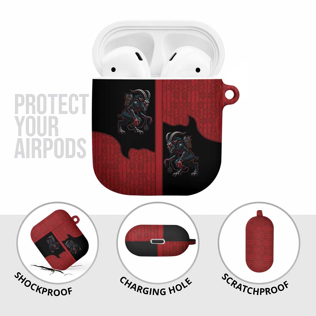 Western Yoke AirPods Case Krampus Christmas Horror Style - Wonder Print Shop
