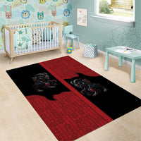 Western Yoke Area Rug Krampus Christmas Horror Style - Wonder Print Shop