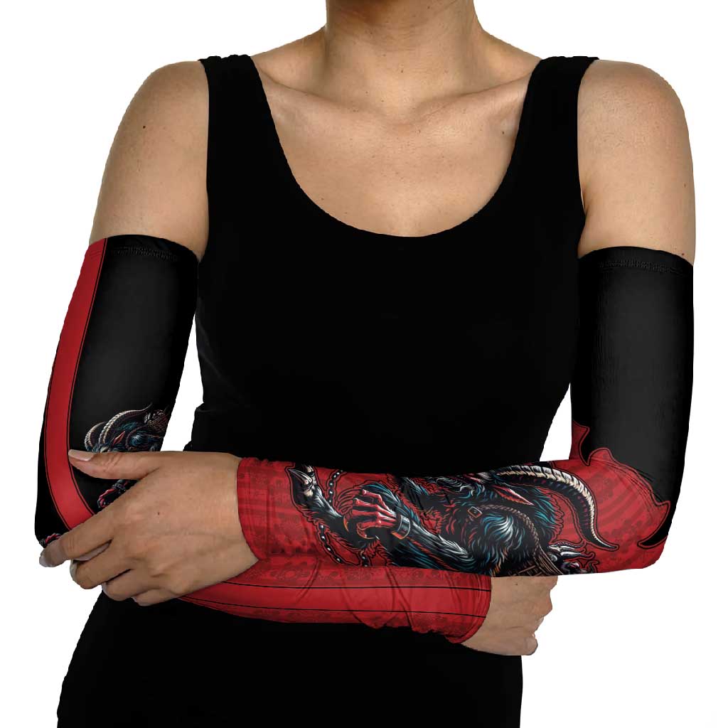 Western Yoke Arm Sleeves Krampus Christmas Horror Style - Wonder Print Shop