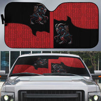 Western Yoke Auto Sun Shade Krampus Christmas Horror Style - Wonder Print Shop