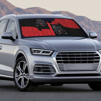 Western Yoke Auto Sun Shade Krampus Christmas Horror Style - Wonder Print Shop