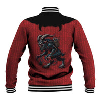 Western Yoke Baseball Jacket Krampus Christmas Horror Style - Wonder Print Shop