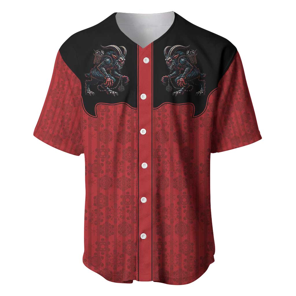 Western Yoke Baseball Jersey Krampus Christmas Horror Style - Wonder Print Shop