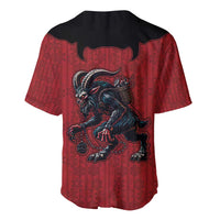 Western Yoke Baseball Jersey Krampus Christmas Horror Style - Wonder Print Shop