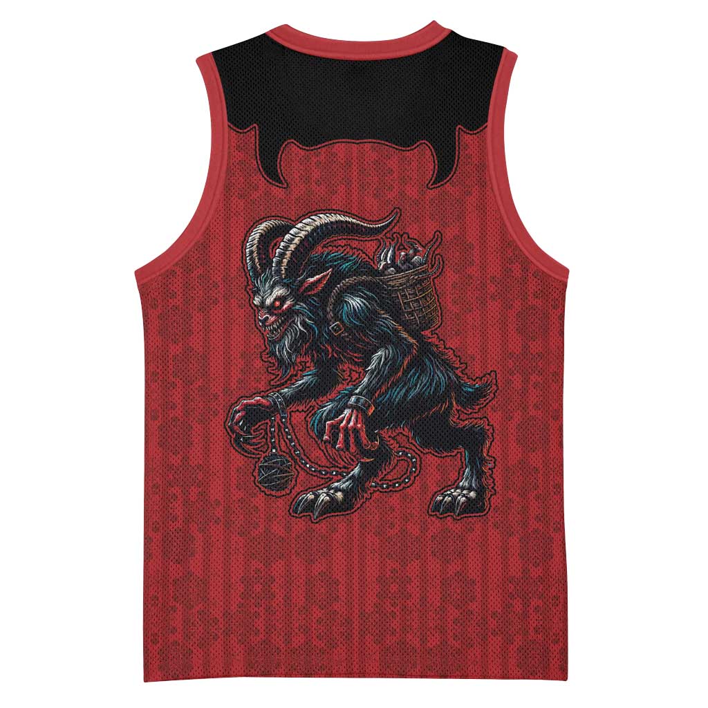 Western Yoke Basketball Jersey Krampus Christmas Horror Style - Wonder Print Shop