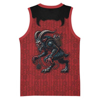 Western Yoke Basketball Jersey Krampus Christmas Horror Style - Wonder Print Shop