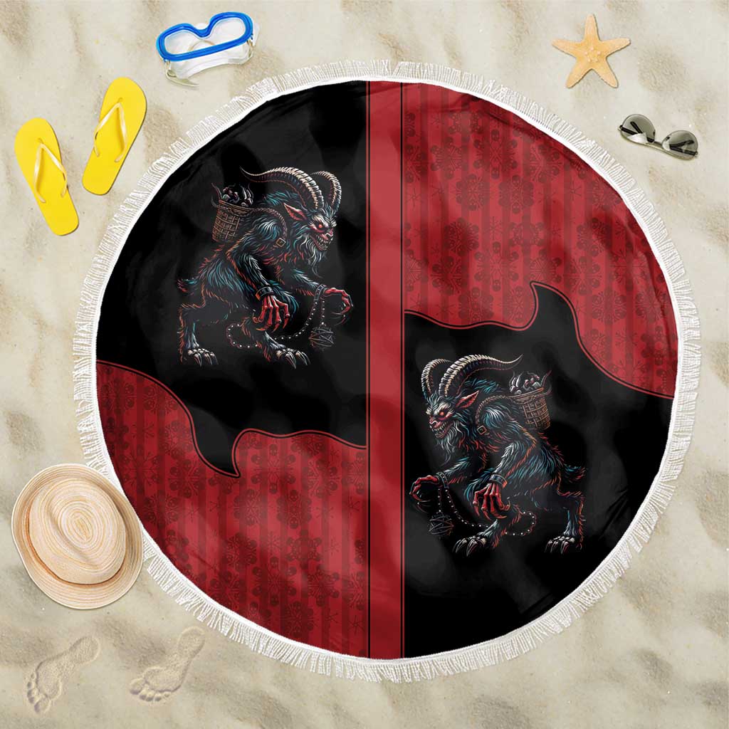 Western Yoke Beach Blanket Krampus Christmas Horror Style - Wonder Print Shop