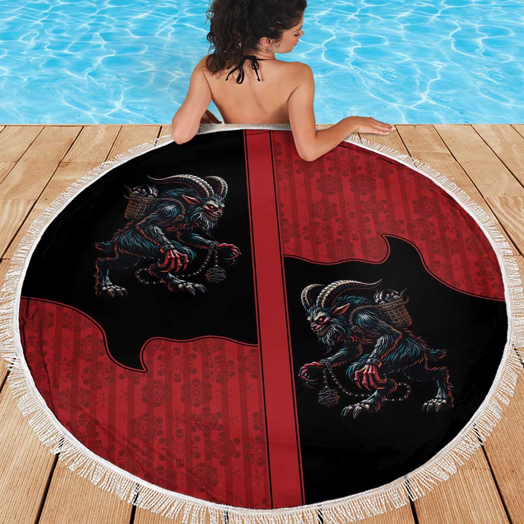 Western Yoke Beach Blanket Krampus Christmas Horror Style - Wonder Print Shop