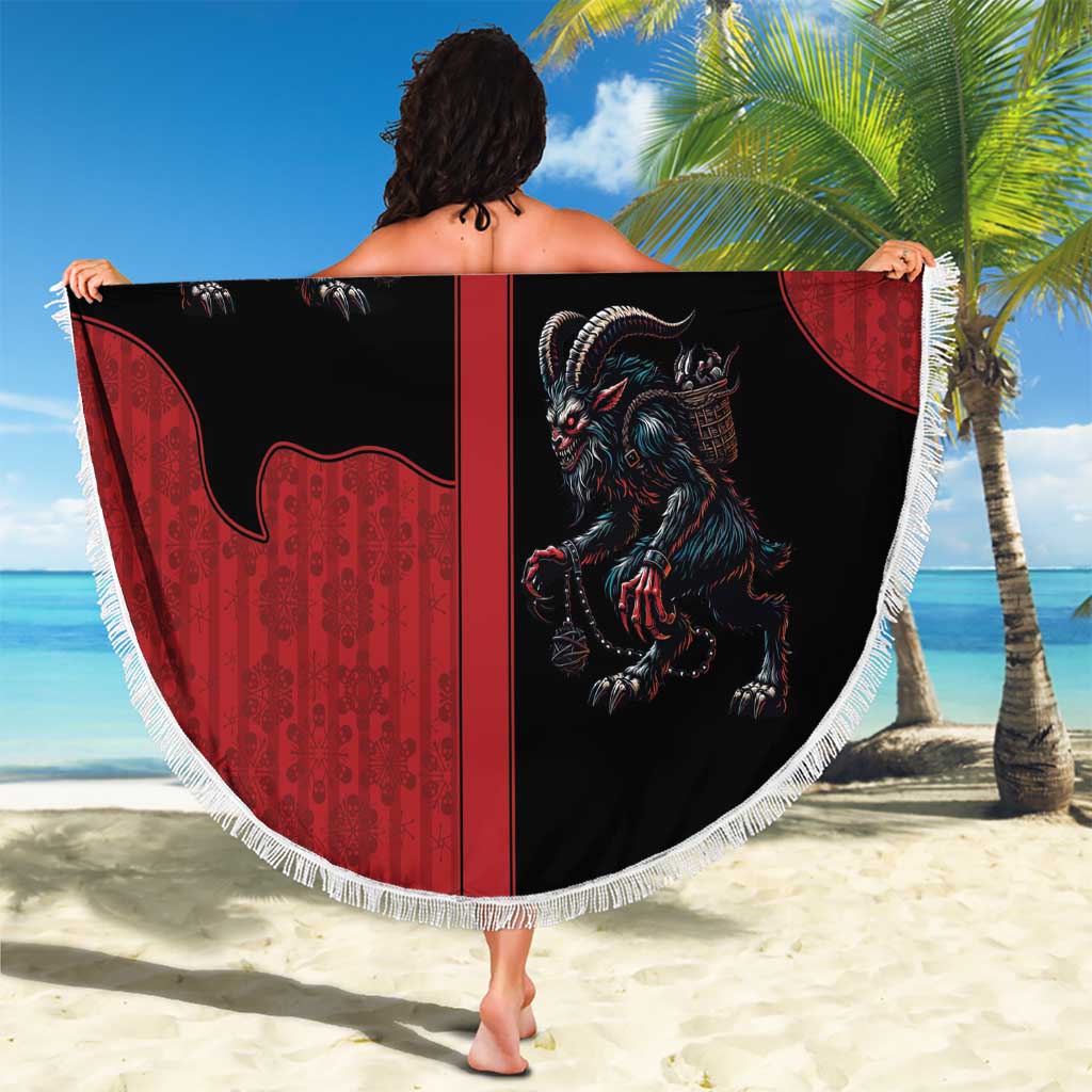 Western Yoke Beach Blanket Krampus Christmas Horror Style - Wonder Print Shop