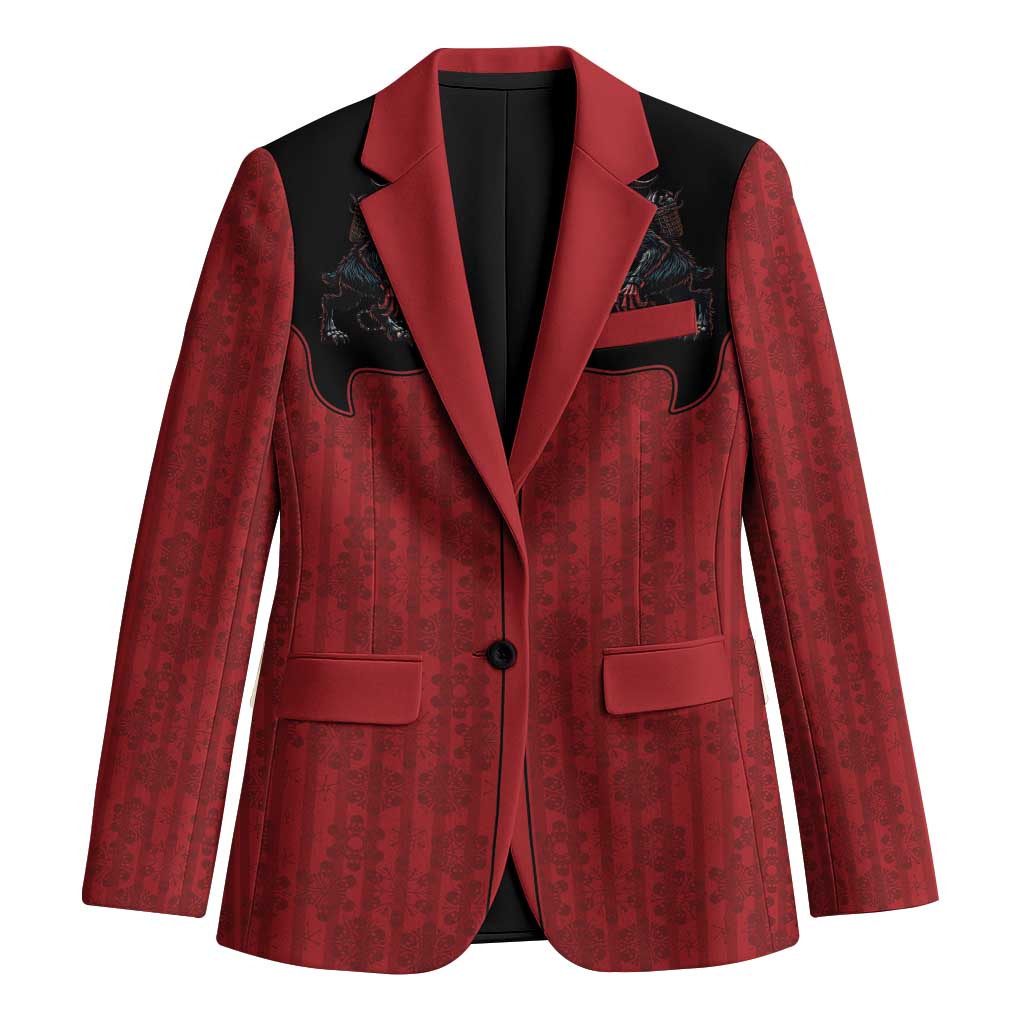 Western Yoke Blazer Krampus Christmas Horror Style - Wonder Print Shop