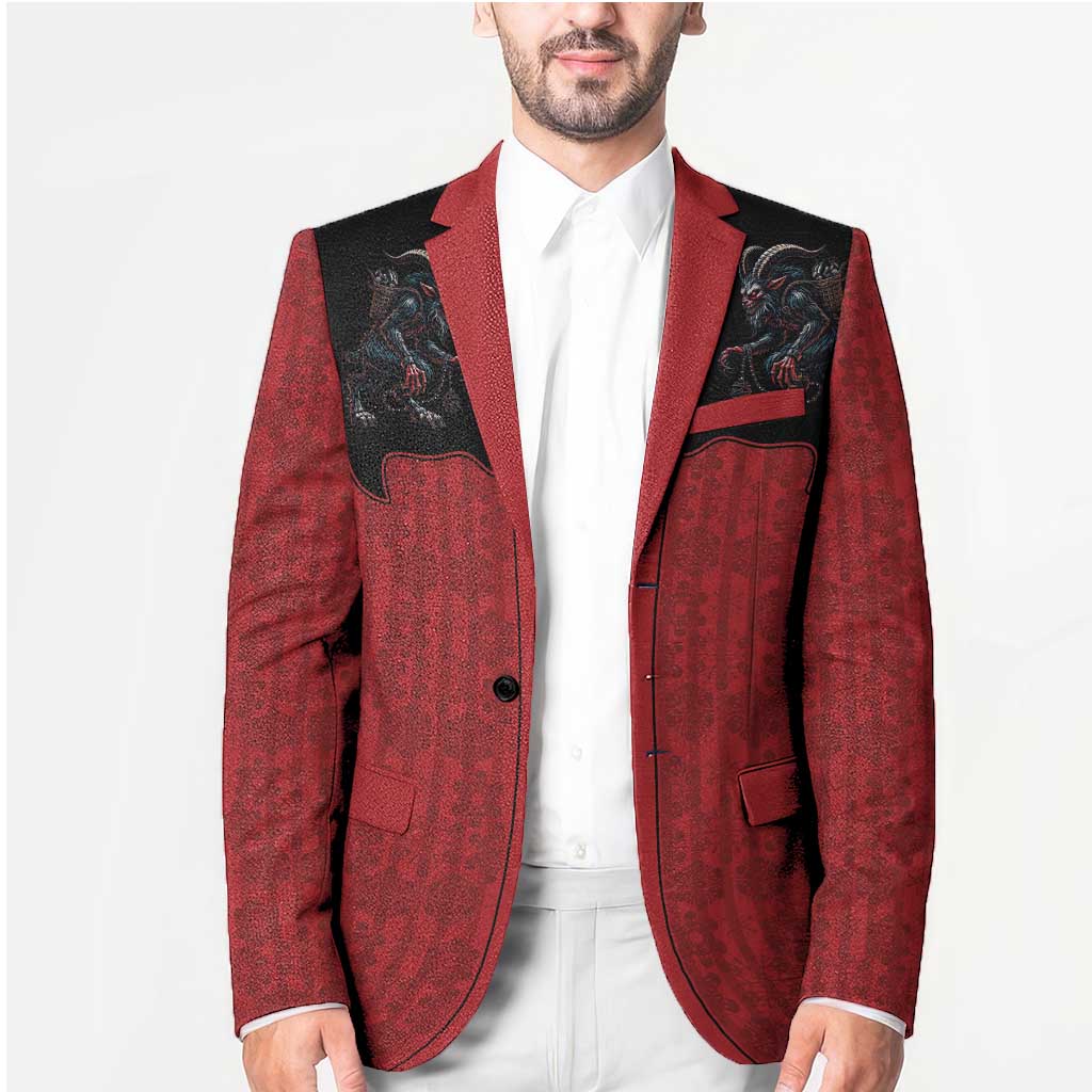 Western Yoke Blazer Krampus Christmas Horror Style - Wonder Print Shop