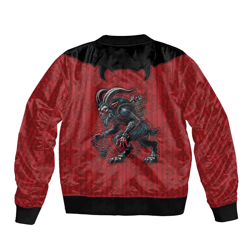 Western Yoke Bomber Jacket Krampus Christmas Horror Style - Wonder Print Shop