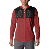 Western Yoke Button Sweatshirt Krampus Christmas Horror Style - Wonder Print Shop