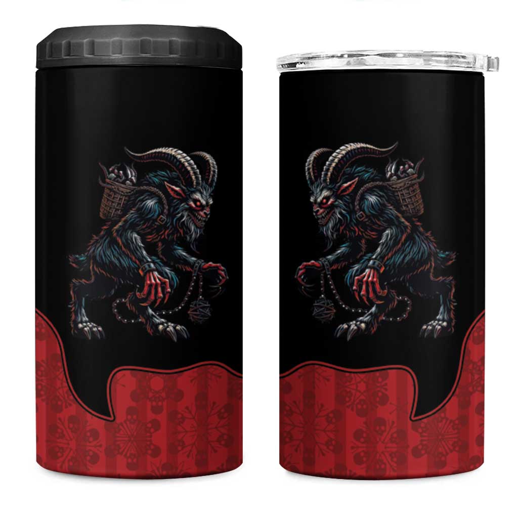 Western Yoke 4 in 1 Can Cooler Tumbler Krampus Christmas Horror Style - Wonder Print Shop