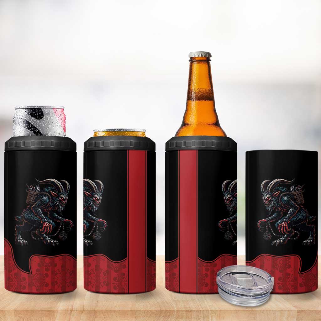 Western Yoke 4 in 1 Can Cooler Tumbler Krampus Christmas Horror Style - Wonder Print Shop