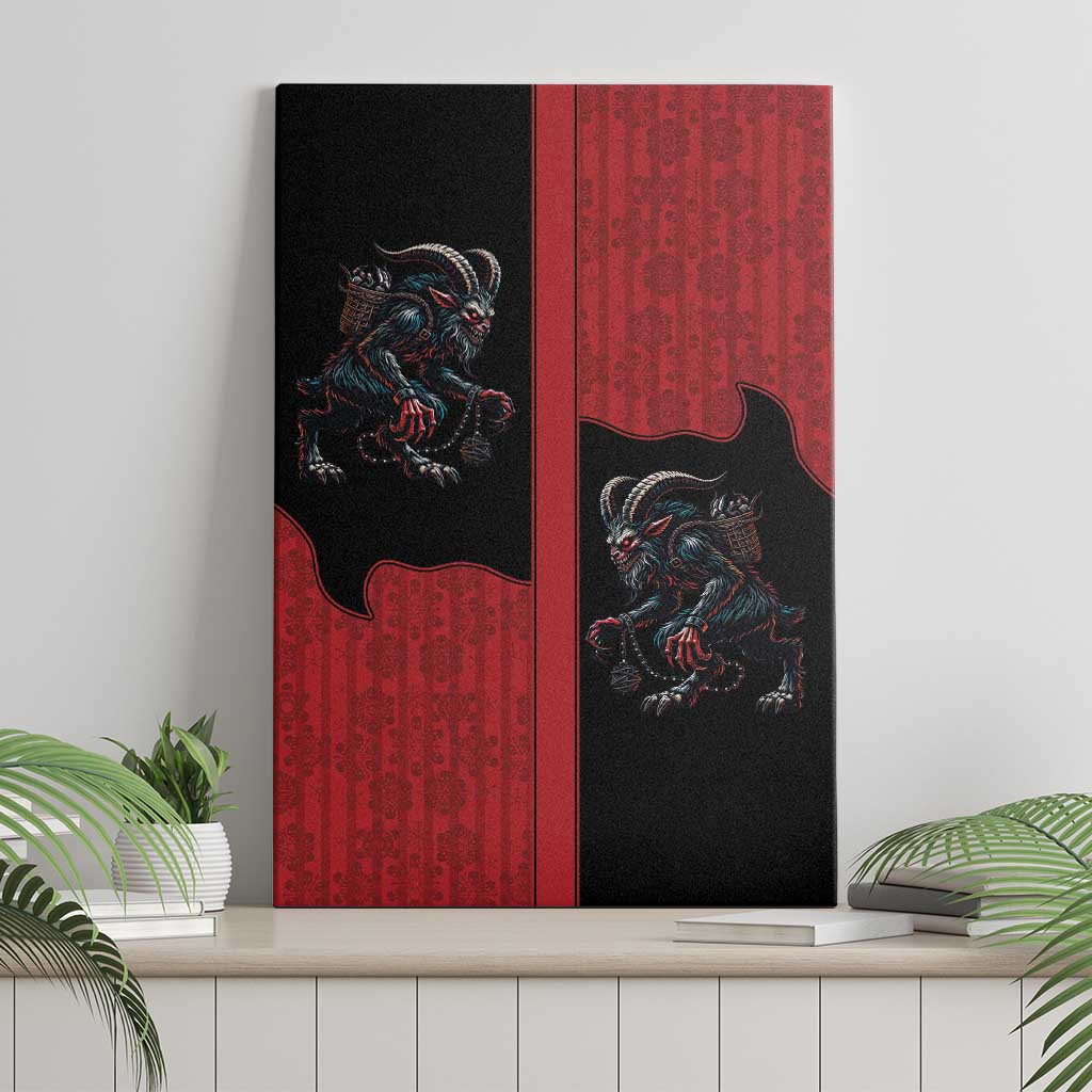 Western Yoke Canvas Wall Art Krampus Christmas Horror Style - Wonder Print Shop