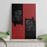 Western Yoke Canvas Wall Art Krampus Christmas Horror Style - Wonder Print Shop